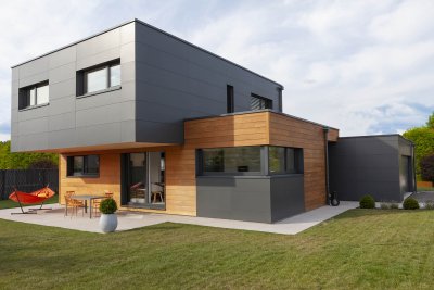 Maison contemporaine en toit plat, Doubs (2016)